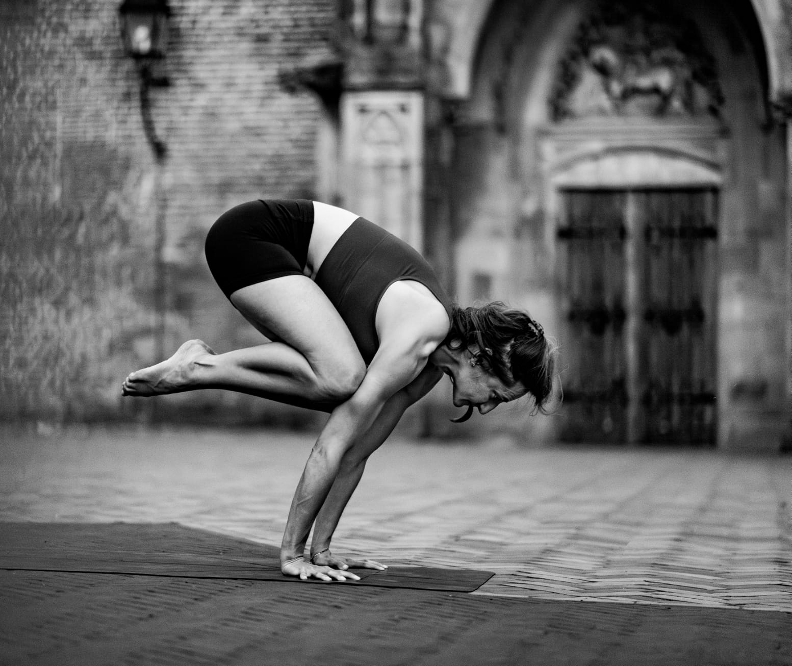 Crow pose arm balance